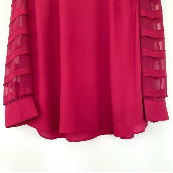 LOFT loose & flowy top with crew neckline & long sleeves, plus size - Picture 4 of 8